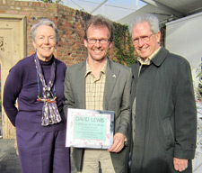 At the Virgin owned Roof Gardens the Gardening Club met in January when Ginger and Glenn Irvine presented a certificate of thanks (designed and printed by patient Alex) to David Lewis, Head Gardener and club organiser.