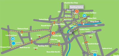 Reading Half Marathon Course Map