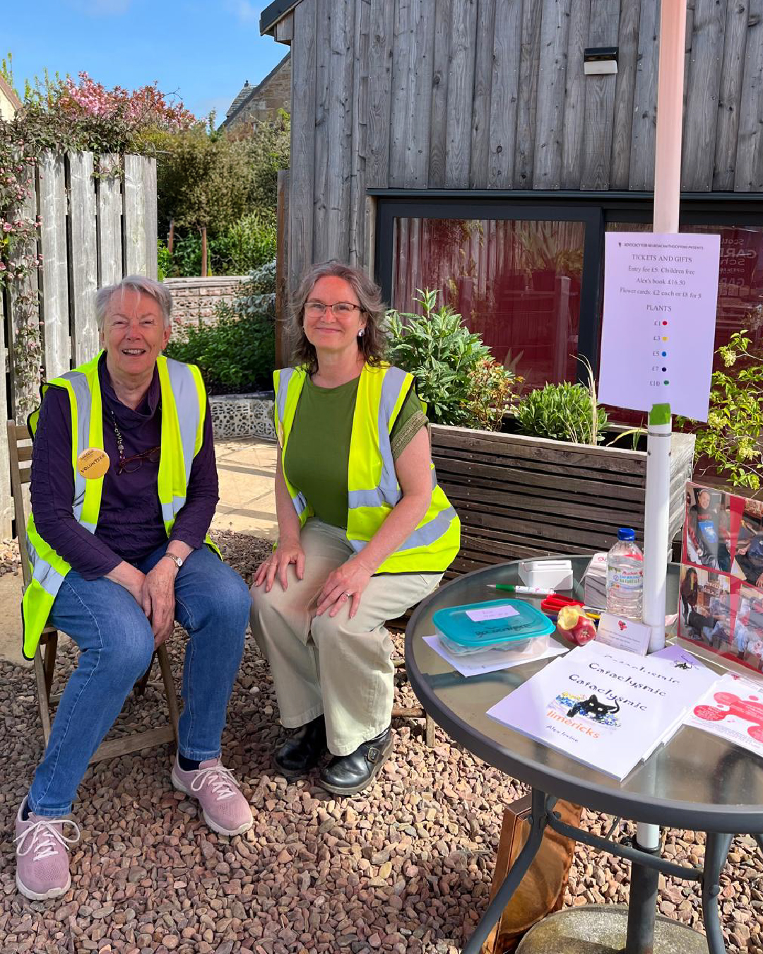 Ginger Irvine & Sheila Averbuch at Mercat Cottage Garden