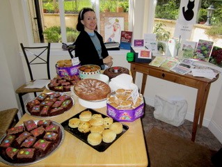Mercat Cottage Garden 2012 - Alex Irvine selling the goodies