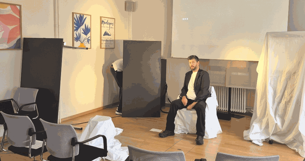 José-Miguel (Zé) Figueiredo before the performance at the 12th Symposium