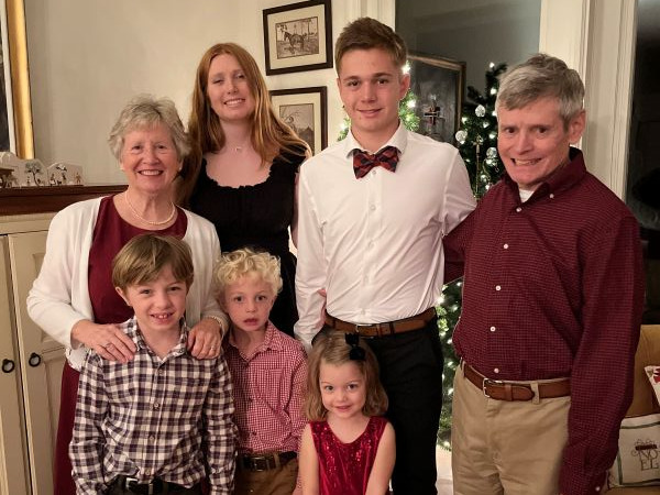 The gang at Christmas 2023 - all five grandchildren