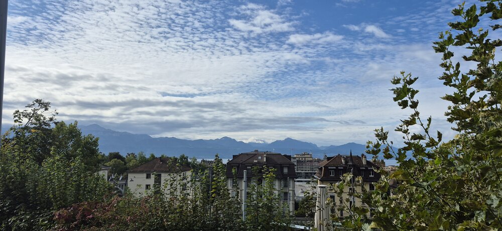 Lausanne view from the terrace of the meeting venue